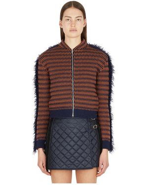 DURAZZI MILANO Strick-Bomberjacke - Braun