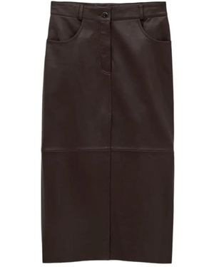 Ba&sh Rokken ,Paars ,Katoen Solene Midi Rok - Bruin