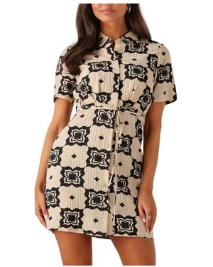 Object Schickes Schwarzes Minikleid - Braun