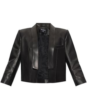 Balmain Leather Jackets - Negro