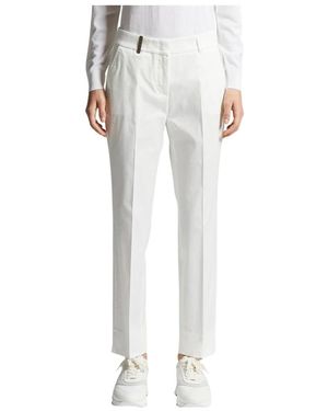 Peserico Straight Trousers - Bianco