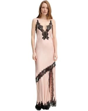Birgitte Herskind Kleedjes ,Roze ,Leer Nelly Maxi Jurk