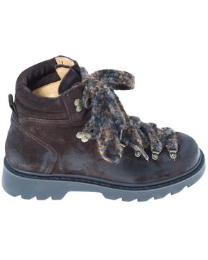 Maze Lace-Up Boots - Blue