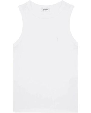 Saint Laurent Tops ,Wit ,Sleeveless Tops