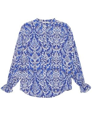 Maliparmi Ikat Rüschenhemd - Blau