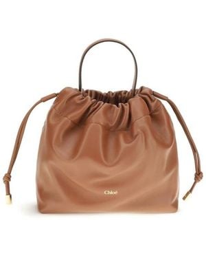 Chloé Tassen ,Bruin ,Leer Small Darcey Drawstring Bag