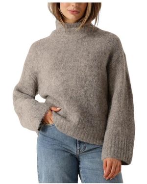 SELECTED Feinstrick-Rollkragenpullover - Grau