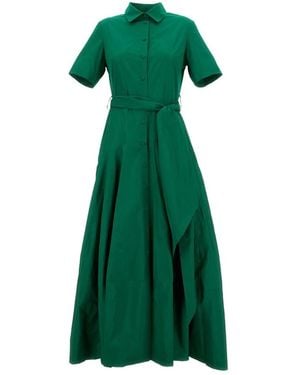 P.A.R.O.S.H. P.A.R.O..H. ,Kleedjes ,Groen ,Polyester Pimpy Shirt Dress