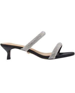Twentyfourhaitch Heeled Mules - Black