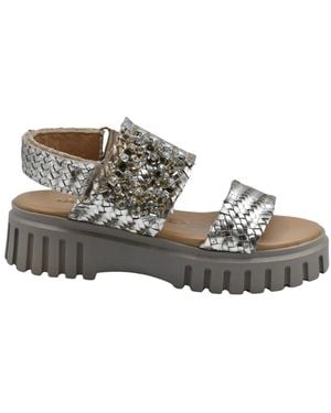 Janet & Janet Flat Sandals - Grey