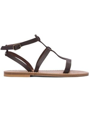K. Jacques Braune Ledersandalen Für Frauen