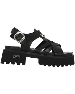 Cult Schoenen ,Zwart ,Wol Cher 4535 Sandaal