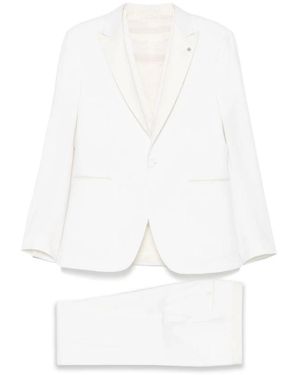 Tagliatore Single Breasted Suits - White
