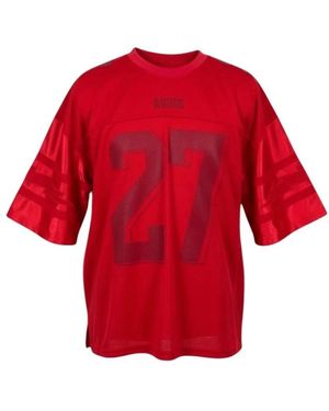 Rhude Tops ,Rood ,Katoen Number 27 Grafisch T-Shirt