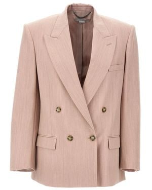 Stella McCartney Double-Breasted Wollen Blazer - Roze