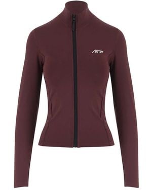 Autry Stretch Nylon Sweatshirt Met Logo - Paars