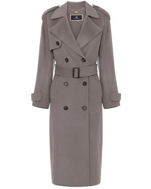 Elisabetta Franchi Trench Coats - Grigio
