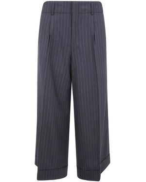 Comme des Garçons Wide Trousers - Blauw