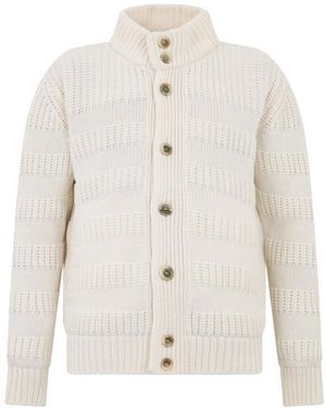 Herno Truien & Vesten ,Wit ,Kasjmier Geknoopte Cardigan