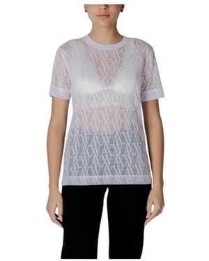 ARMANI EXCHANGE Logo Sheer T-Shirt - Blauw