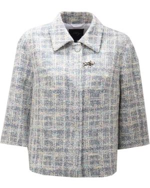Fay Tweed Jackets - Grey