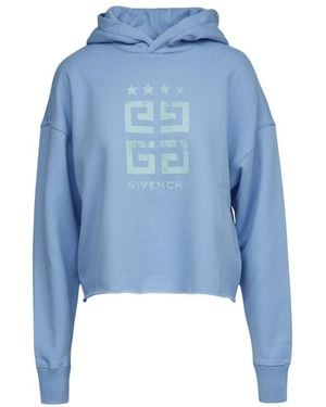 Givenchy Cropped 4G Hoodie - Blau