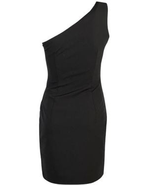 Pinko One-Shoulder Mini Dress - Schwarz