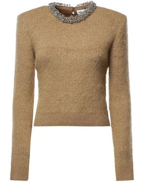 Self-Portrait Round-Neck Knitwear - Neutro