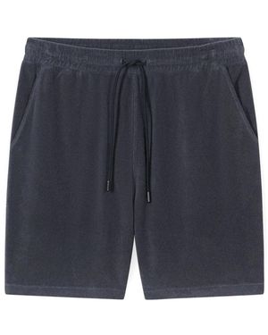 Closed Korte Broeken ,Grijs ,Cotton-Blend Terry Zwemshorts - Blauw