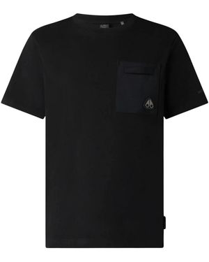 Moose Knuckles T-Shirts - Negro