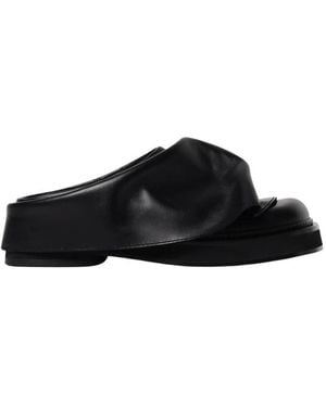 サンダル・ミュール THE ATTICO SLIPPER (250WSH00855LBT019AA 100) THE ATTICO: Flat sandals woman - Black | The Attico flat