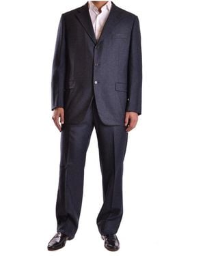 Burberry Single Breasted Suits - Blue