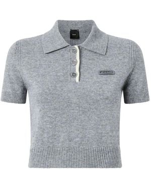 Pinko V-Neck Knitwear - Grey