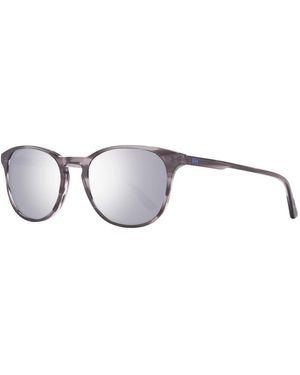 Helly Hansen Accessoires ,Grijs ,Grijze Plastic Zonnebril - Metallic