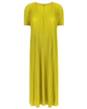 Issey Miyake Midi Dresses - Yellow
