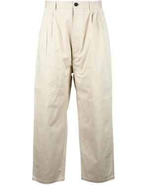 Marcelo Burlon Straight Trousers - Naturel