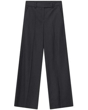 Windsor. Broeken ,Zwart ,Wol Wijde Broek - Grijs