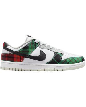 Nike Fitness ,Veelkleurig ,Leer Dunk Low Premium Tartan Plaid - Groen