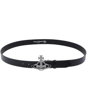 Vivienne Westwood Line Orb Buckle Belt - Schwarz