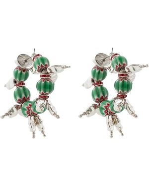 Dries Van Noten Accessoires ,Veelkleurig ,Oorbellen - Groen
