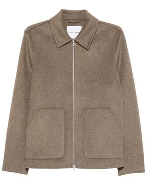 Samsøe & Samsøe Jassen ,Bruin ,Wol Sapaulo Jacket