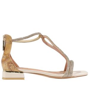 Alviero Martini 1A Classe Flat Sandals - Metallic