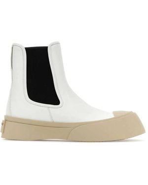 Marni Chelsea Boots - White