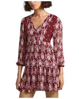 Pepe Jeans Short Dresses - Red