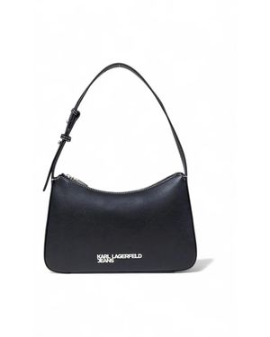 Karl Lagerfeld Metal Logo Schoudertas A3W30009 - Zwart