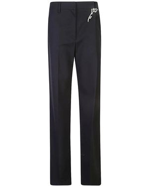 Prada Blaue Wollhose Elegant Chic Brosche