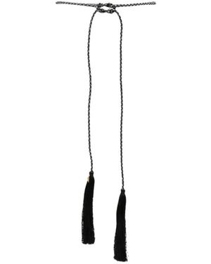 forte_forte Accessoires ,Zwart ,Kristallen Riem - Metallic