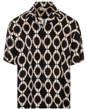 Laneus Overhemden ,Zwart ,Bowling Boxy Fit Shirt