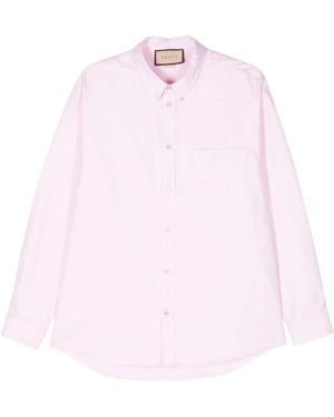 Gucci Double-G Katoenen Oxford Overhemd - Roze