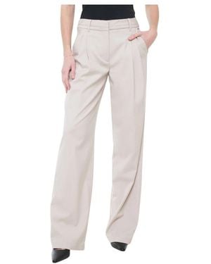 Guess Broeken ,Polyester Bruna Pinstripe Perfect Pant - Grijs